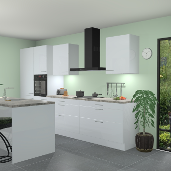 Sneeuwwitte hoogglans keuken Spanje 56404