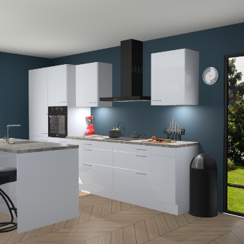 Sneeuwwitte hoogglans keuken Spanje 56405