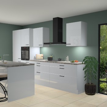 Sneeuwwitte hoogglans keuken Spanje 56407