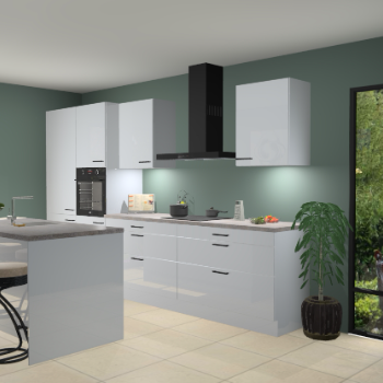 Sneeuwwitte hoogglans keuken Spanje 56413