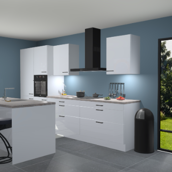 Sneeuwwitte hoogglans keuken Spanje 56414