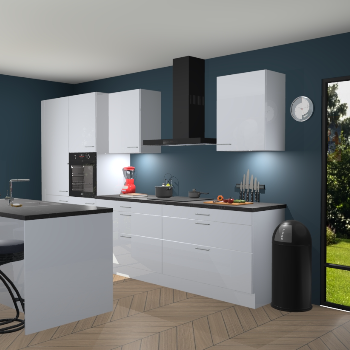 Sneeuwwitte hoogglans keuken Spanje 56417