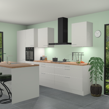 Zijdegrijze hoogglans keuken Spanje 56543