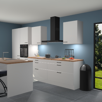 Zijdegrijze hoogglans keuken Spanje 56547