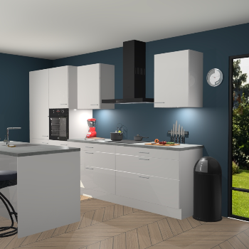 Zijdegrijze hoogglans keuken Spanje 56550