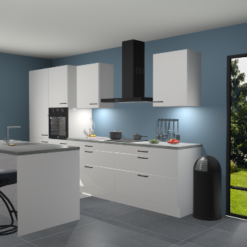 Zijdegrijze hoogglans keuken Spanje 56553