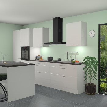 Zijdegrijze hoogglans keuken Spanje 56555