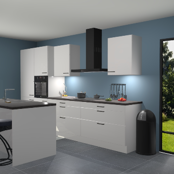 Zijdegrijze hoogglans keuken Spanje 56559