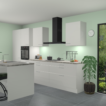 Zijdegrijze hoogglans keuken Spanje 56561