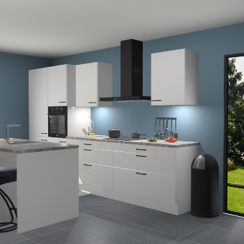 Zijdegrijze hoogglans keuken Spanje 56565