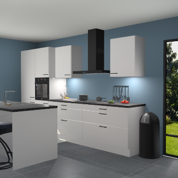 Zijdegrijze hoogglans keuken Spanje 56577