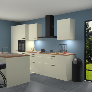 Magnolia hoogglans keuken Spanje 56652