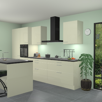 Magnolia hoogglans keuken Spanje 56684