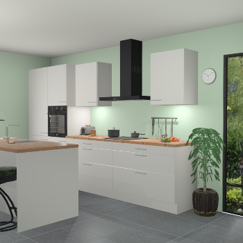 Zijdegrijze keuken Spanje 56831