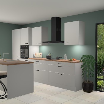 Zijdegrijze keuken Spanje 56834