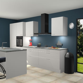 Zijdegrijze keuken Spanje 56839