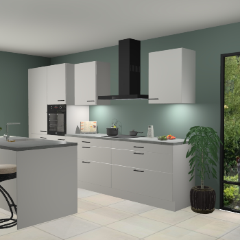 Zijdegrijze keuken Spanje 56841