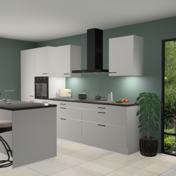 Zijdegrijze keuken Spanje 56847