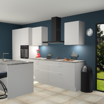 Zijdegrijze keuken Spanje 56851