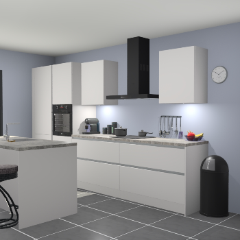 Greeploze Zijdegrijze keuken Spanje 56852