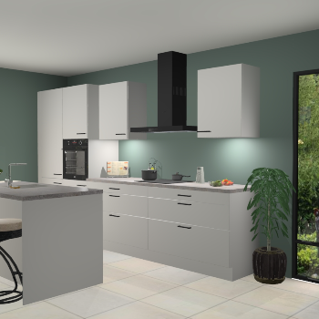 Zijdegrijze keuken Spanje 56859