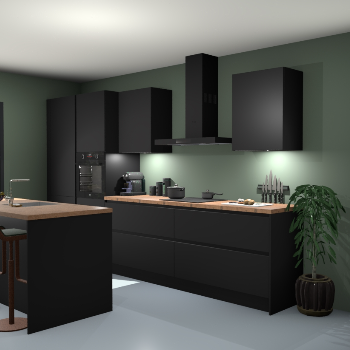 Greeploze Zwarte keuken Spanje 57040