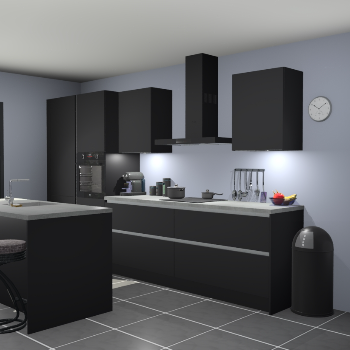 Greeploze Zwarte keuken Spanje 57058