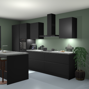 Greeploze Zwarte keuken Spanje 57061