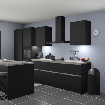 Greeploze Zwarte keuken Spanje 57070