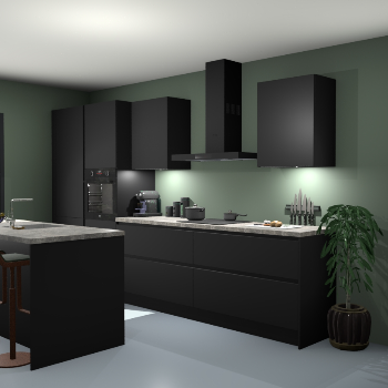 Greeploze Zwarte keuken Spanje 57073