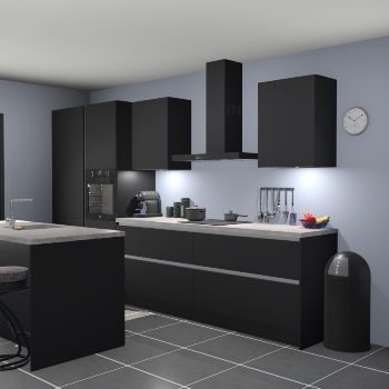Greeploze Zwarte keuken Spanje 57076