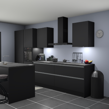 Greeploze Zwarte keuken Spanje 57082