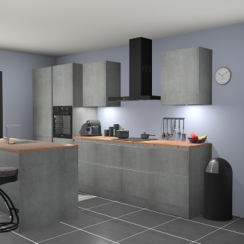 Greeploze Beton parelgrijs keuken Spanje 57171