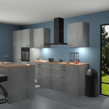 Beton parelgrijs keuken Spanje 57173