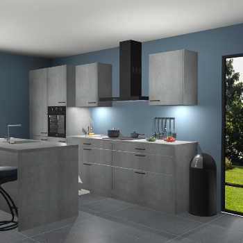 Beton parelgrijs keuken Spanje 57179