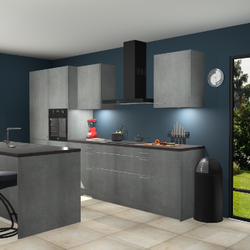 Beton parelgrijs keuken Spanje 57182