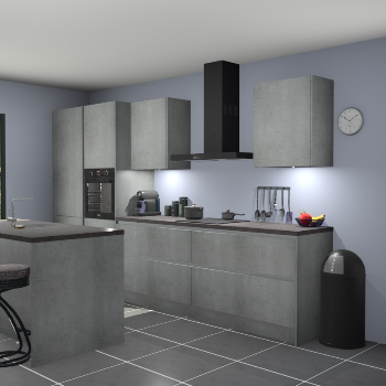 Greeploze Beton parelgrijs keuken Spanje 57183