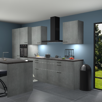 Beton parelgrijs keuken Spanje 57185