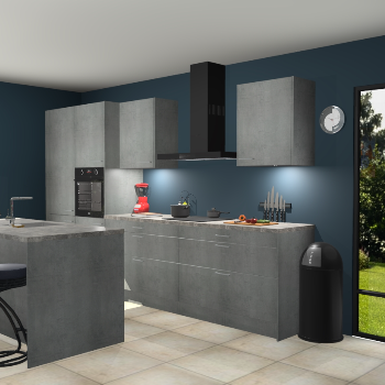 Beton parelgrijs keuken Spanje 57188