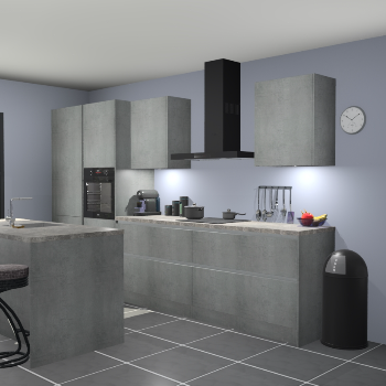 Greeploze Beton parelgrijs keuken Spanje 57189