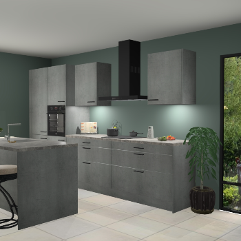 Beton parelgrijs keuken Spanje 57190