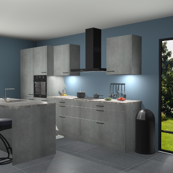 Beton parelgrijs keuken Spanje 57191