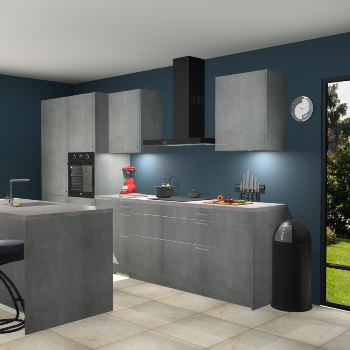 Beton parelgrijs keuken Spanje 57194