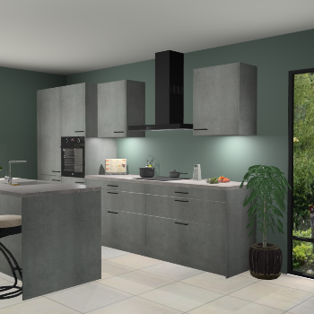 Beton parelgrijs keuken Spanje 57196