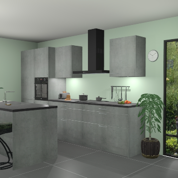 Beton parelgrijs keuken Spanje 57199