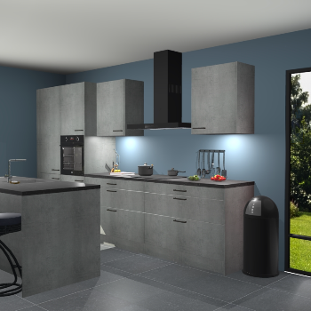 Beton parelgrijs keuken Spanje 57203