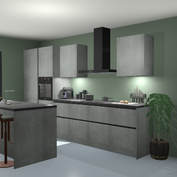 Greeploze Beton parelgrijs keuken Spanje 57204