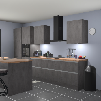 Greeploze Beton antraciet keuken Spanje 57220