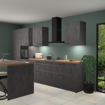 Beton antraciet keuken Spanje 57221