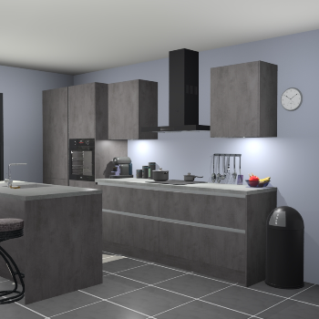 Greeploze Beton antraciet keuken Spanje 57226